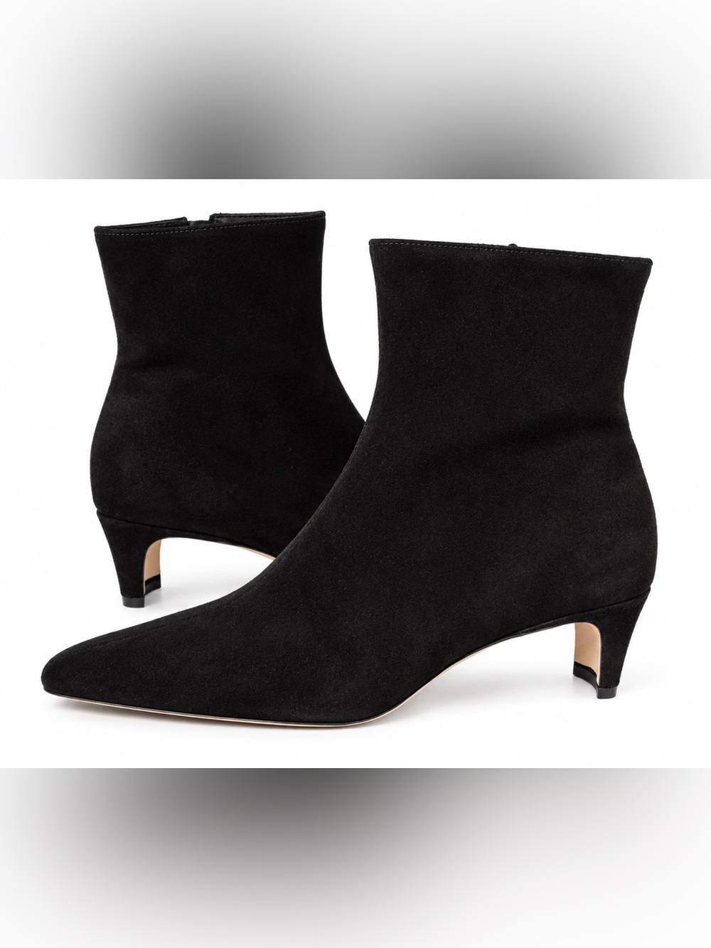 STAUD Wally Ankle Boots Black Suede Size 39 US 9 Pointed Toe Worn Once